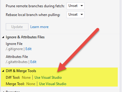 visual studio for mac git merge